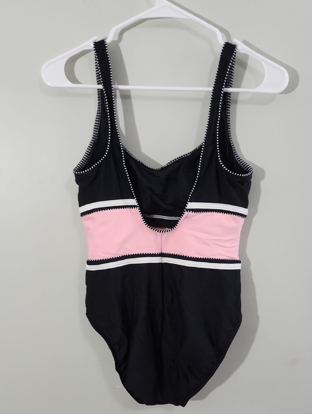 Kids Black and Pink One-Piece Swimsuit - Picture 5 of 5